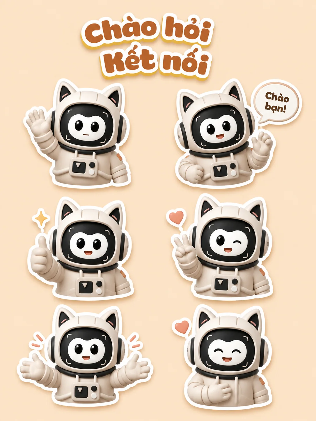 Sticker Chào hỏi Kết nối VM LAB