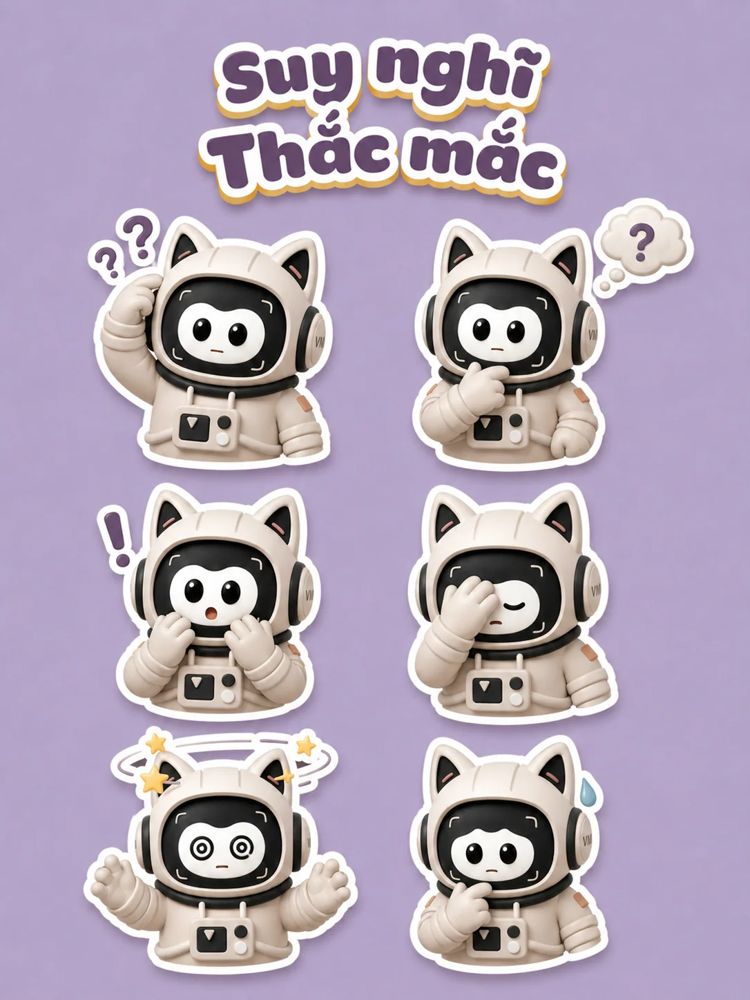 Sticker Suy nghĩ Thắc mắc VM LAB