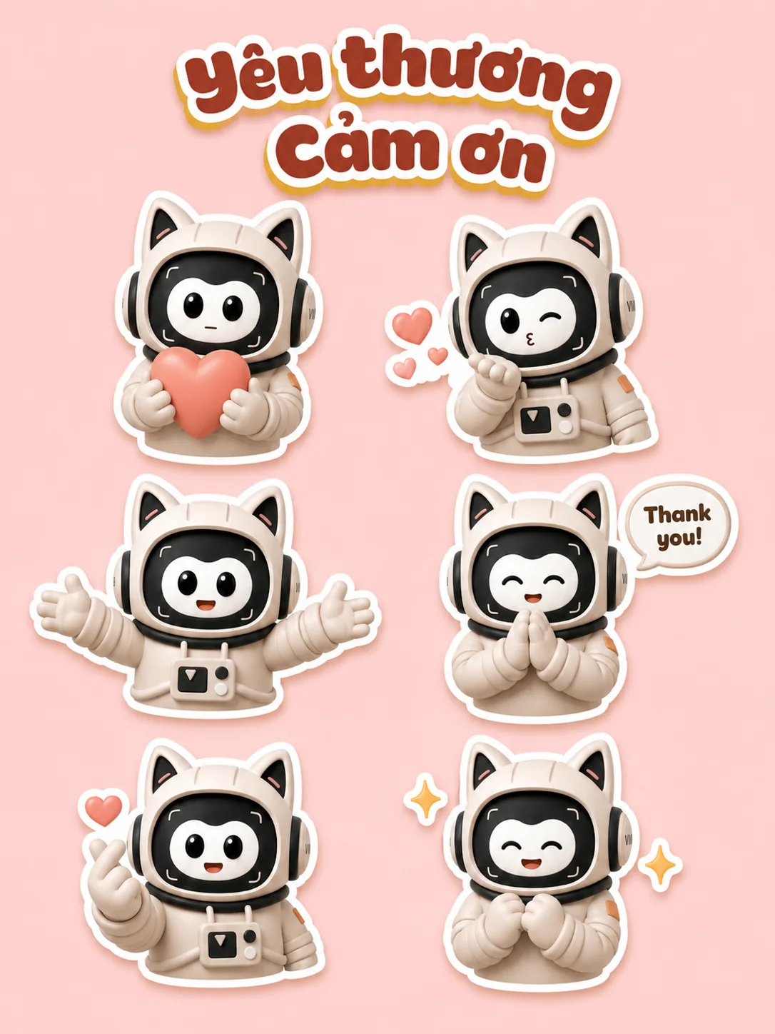 Sticker Yêu thương Cảm ơn VM LAB